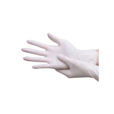 100-Piece Latex Powdered Gloves White