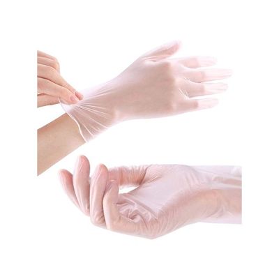 300-Piece Disposable Vinyl Hand Gloves Clear L
