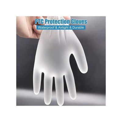 300-Piece Disposable Vinyl Hand Gloves Clear L