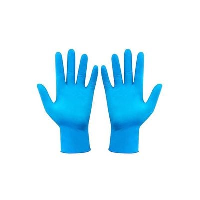 Portable Waterproof Anti-Slip Single Use Nitrile Glove Blue