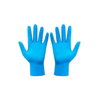 Portable Waterproof Anti-Slip Single Use Nitrile Glove Blue