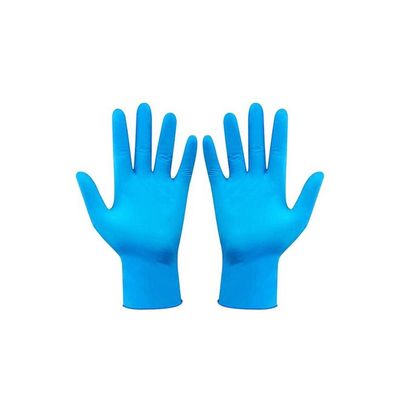 Portable Waterproof Anti-Slip Single Use Nitrile Glove Blue