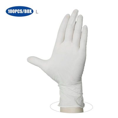 100-Piece Disposable PVC Powder Free Gloves For Home Restaurant Kitchen Catering Food Process Use White 22.00X6.80X12.00cm