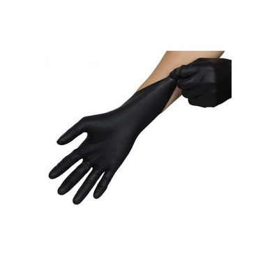 Pair Of 50 Disposable Latex Gloves Black