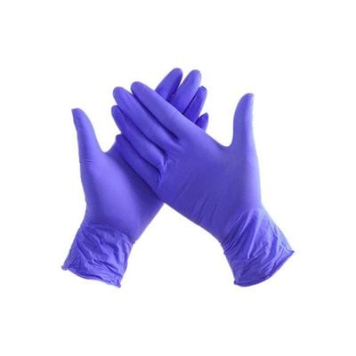 100-Piece Industrial Rubber Gloves Blue M