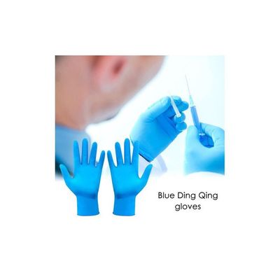 Pack Of 100 Convenient Laboratory Inspection Gloves Blue 22X10X10centimeter