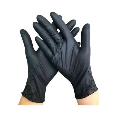 Pair Of 50 Disposable Nitrile Gloves Black