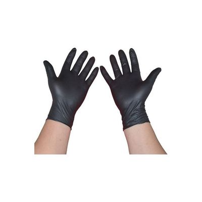 Pair Of 50 Disposable Nitrile Gloves Black