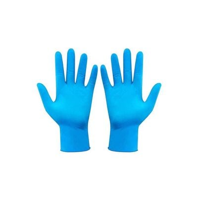 Portable Waterproof Anti-Slip Single Use Nitrile Glove Blue