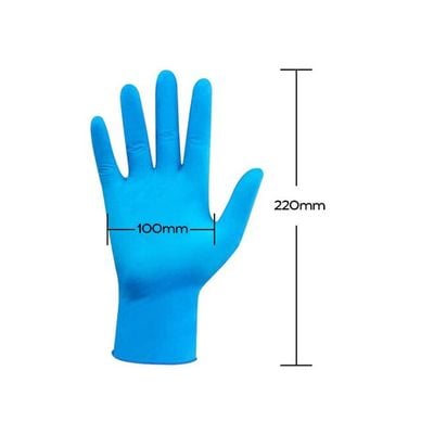 Portable Waterproof Anti-Slip Single Use Nitrile Glove Blue