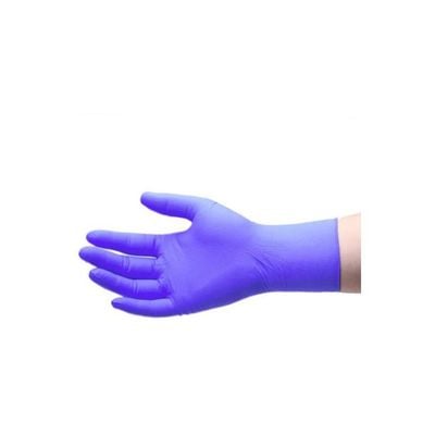 100-Piece Industrial Rubber Gloves Blue L