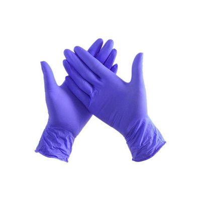 100-Piece Industrial Rubber Gloves Blue L