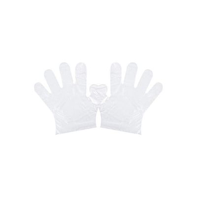 100-Piece Disposable PE Gloves Clear 24.5x1.5x13.4centimeter