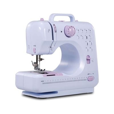 Portable Electric Sewing Machine White/Purple