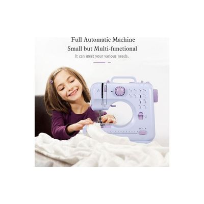 Portable Electric Sewing Machine White/Purple