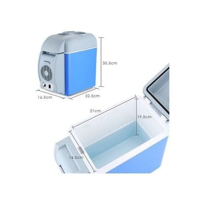 Multi-Function Portable Car Mini Fridge 7.5 L 2724675505919 Blue/White