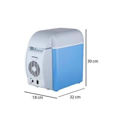 Multi-Function Portable Car Mini Fridge 7.5 L 2724675505919 Blue/White