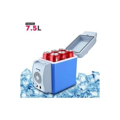 Multi-Function Portable Car Mini Fridge 7.5 L 2724675505919 Blue/White