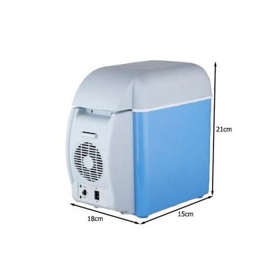 Multi-Function Portable Car Mini Fridge 7.5 L 2724675505834 Blue/White