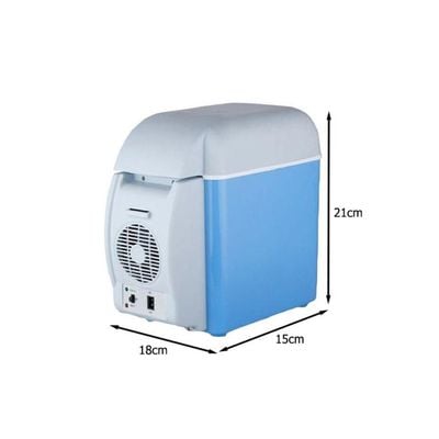 Multi-Function Portable Car Mini Fridge 7.5 L 2724675505896 Blue/White