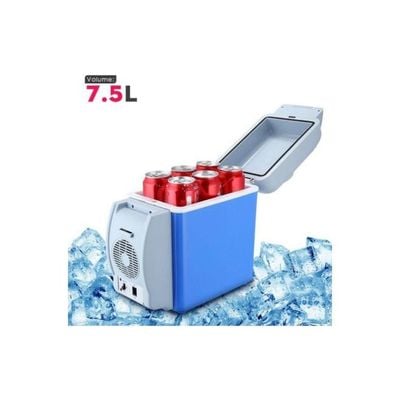 Multi-Function Portable Car Mini Fridge 7.5 L 2724675505896 Blue/White