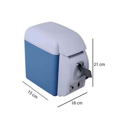 Multi-Function Portable Car Mini Fridge 7.5 L 2724443128524 Blue/White