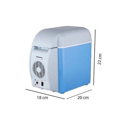 Multi-Function Portable Car Mini Fridge 7.5 L 2724675505728 Blue/White