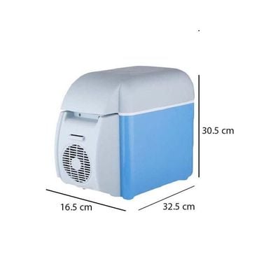 Multi-Function Portable Car Mini Fridge 7.5 L 2724675505872 Blue/White