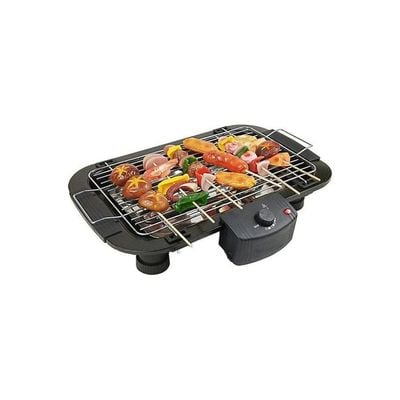 Electric BBQ Grill Portable Tabletop Black 50 x 12 x 30cm