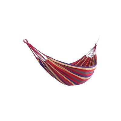 Multifunctional Outdoor Portable Canvas Hammock Red/Beige/Purple