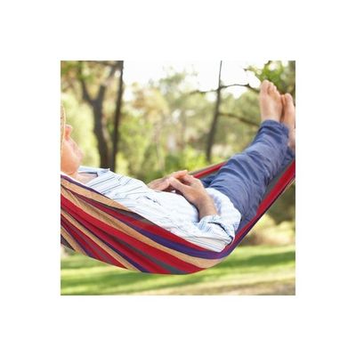 Multifunctional Outdoor Portable Canvas Hammock Red/Beige/Purple