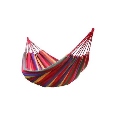 Multifunctional Outdoor Portable Canvas Hammock Red/Beige/Purple