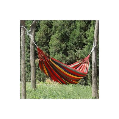 Thick Canvas Outdoor Hammock Swing Multicolour