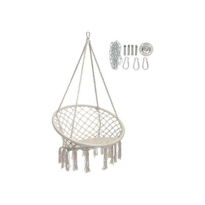 Round Hammock Chair Swing White