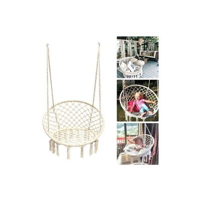 Round Hammock Chair Swing White