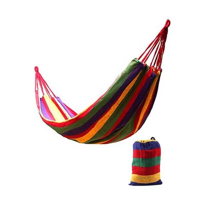 Striped Garden Hammock Red 280 x 80millimeter