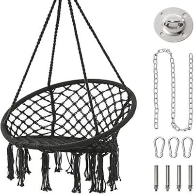 Round Hammock Chair Swing Black