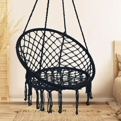 Round Hammock Chair Swing Black