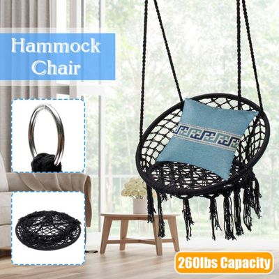 Round Hammock Chair Swing Black