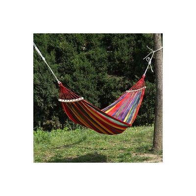 Thick Canvas Outdoor Hammock Swing Multicolour