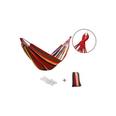 Thick Canvas Outdoor Hammock Swing Multicolour