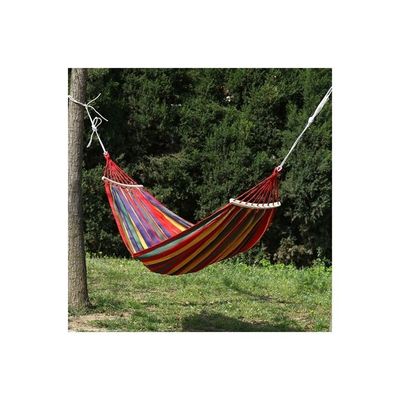 Thick Canvas Outdoor Hammock Swing Multicolour