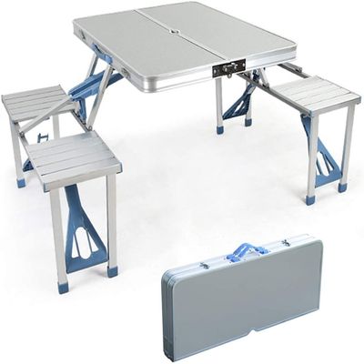 Camping Folding Table Silver