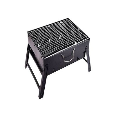 Portable Barbeque Charcoal Grill Black/Silver 35x27.5 Cm