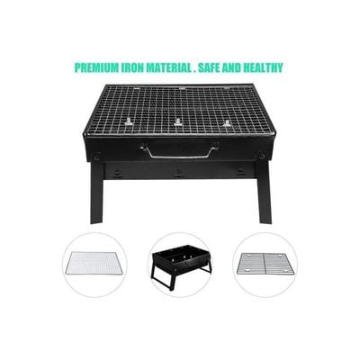 BBQ Charcoal Grill Black 36X10.5X28.5cm