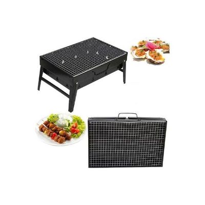 Portable Jumbo Charcoal Grill For Parks And Gardens Black