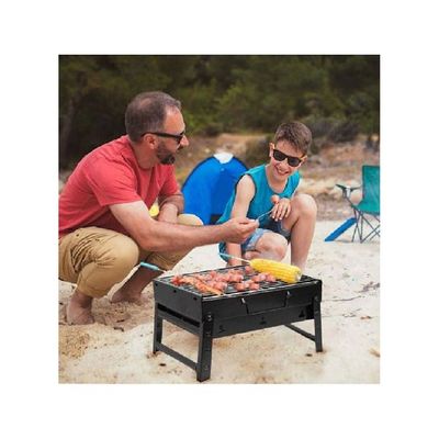 Portable Jumbo Charcoal Grill For Parks And Gardens Black