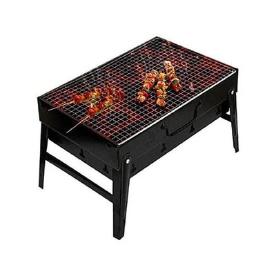 The Portable Alumstel Charcoal Grill For Picnics And Gardens Size 360_105_280 Mm Black 39.6  x  31.4  x  14.2cm