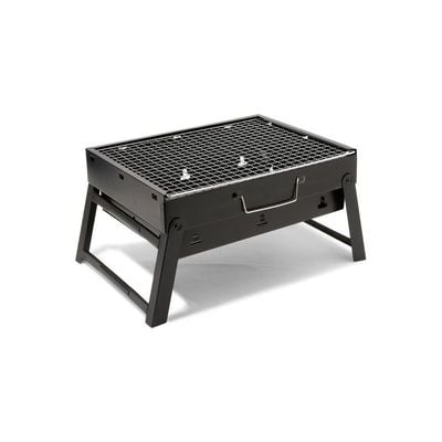 Portable Barbeque Charcoal Grill Black/Silver 360x105x280mm