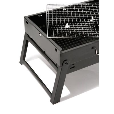 Portable Barbeque Charcoal Grill Black/Silver 360x105x280mm